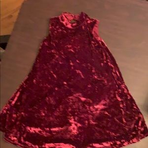 Deep Red velvet swing dress